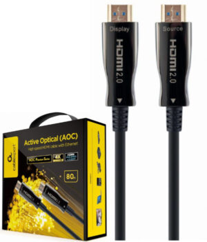 CCBP-HDMI-AOC-80M-02 Gembird Active Optical (AOC) High speed HDMI cable with Ethernet Premium 80m 18