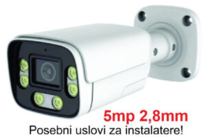 CAM-IP5MP-HAQ60D GMB kamera 5mp APP P6SLite 2.8mm-F1.6 POE, IP66 DuaL LED 6xIR+6xFull Color, MIC,25m 18