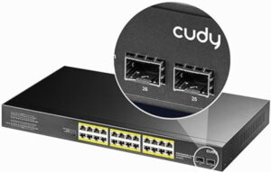 Cudy GS1026PS2 24-Port Gigabit PoE+ Switch with 2 Uplink Gigabit Ports and 2 Gigabit SFP Slots 300W 18