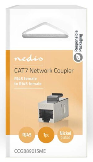 CCGB89015ME CAT6a / CAT7, Shielded, RJ45 Female, Straight, Metal 1KOM