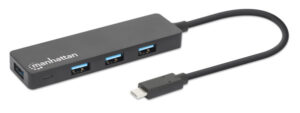 USB-C HUB 4port Manhattan 164924 3.2 G1/5Gbps/Crni 18