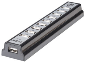 USB HUB 10port Manhattan 161572 2.0/480Mbps/Crni 18