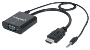 Adapter Manhattan 151559 HDMI/M – VGA/F + Audio 18