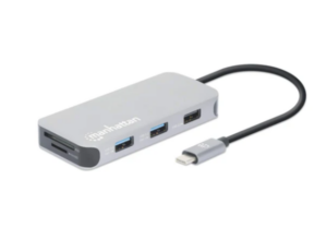 Docking station Manhattan 130615 8in1 USB-C – HDMI/3xUSB/CR/LAN/PD 100W 18