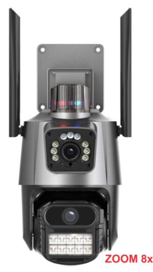 CAM-IP6MP-EP11-8X ZOOM GMB kamera 6 mpix microSD iCSee xmeye pro app Two-way voice PTZ ip66,2×3.6mm 18