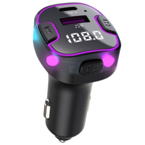 FM transmiter C49 USB, PD, QC 3.0 Bluetooth 5.0, RGB, handsfree crni 18