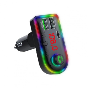 FM transmiter F8 USB, PD, TF, Bluetooth 5.0, Type C, RGB, 12-24V, handsfree crni 18