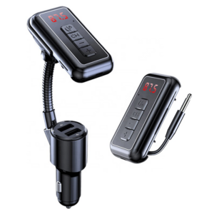 FM transmiter Y4 USB TF Bluetooth 5.0, call ID, modlularni,  handsfree crni 18