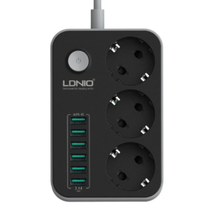 Produzni kabl LDNIO SE3631 3 uticnice 6xUSB 2m 18