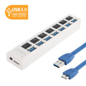 USB 3.0 HUB 7 portova JWD-U37 beli 18