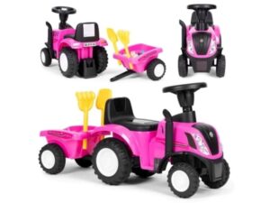 ECO TOYS Traktor sa prikolicom Roze 18