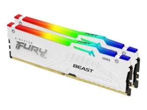 KINGSTON 32GB 2x16GB kit DDR5 6000MT/s CL36 FURY Beast White RGB EXPO KF560C36BWE2AK2-32 18