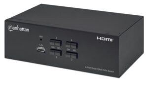 MANHATTAN 4-Port Dual-Monitor HDMI KVM Switch 18