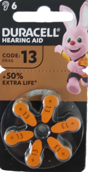 Duracell Hearing Aid ZA13 1,45V Baterija za slusni aparat PAK6 NEW 18