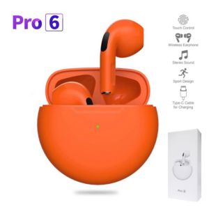 Bluetooth slusalice Airpods Pro6 narandzaste HQ 18