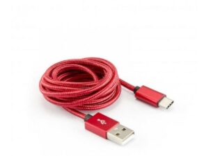 S BOX Kabl USB A – Type C, Fruity 1,5m, Red 18