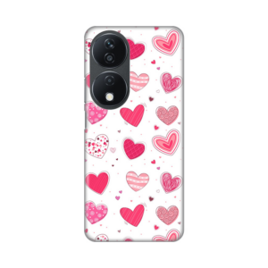 Torbica Silikonska Print Skin za Honor X7b Pink Hearts 18