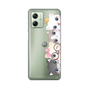 Torbica Silikonska Print Skin za Motorola Moto G54 Cats 18