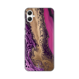 Torbica Silikonska Print za Samsung A055F Galaxy A05 Purple Gold Marble 18