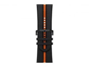 XIAOMI Mi Watch Black Orange Leather Strap 18