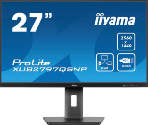 Monitor 27″ Iiyama XUB2797QSNP-B1 IPS 2560×1440/100Hz/1ms/HDMI/DP/USB/RJ45/zvučn 18