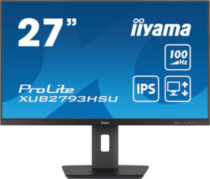 Monitor 27" Iiyama XUB2793HSU-B6 IPS 1920x1080/100Hz/1ms/HDMI/DP/USB/zvučnici