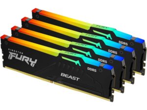 KINGSTON DIMM DDR5 128GB (4x32GB kit) 5600MHz KF556C40BBAK4-128 Fury Beast RGB Black XMP