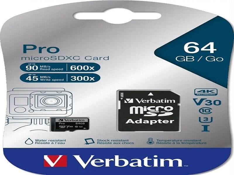 VERBATIM Verbatim Micro SDXC 64GB (47042)