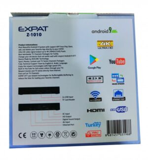 DVB-EXPAT Z1010 Prijemnik IPTV, Set – Top Box, 1GB/8GB, Android 9 18