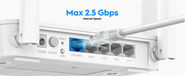 63766.png Cudy WR3000H AX3000 2.5G Mesh Wi-Fi 6 Router, 2.4/5Ghz, pokriva 130m2