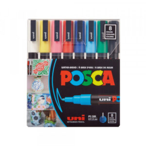 Marker Uni SET PC-3M POSCA /0.9-1,3mm 8 KOM osnovne boje