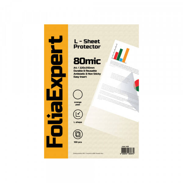 L folija 80 mic 1/100 FOLIAEXPERT A4+ Orange Peel