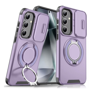Torbica CamShield Ring stand za Samsung S931B Galaxy S25 ljubicasta