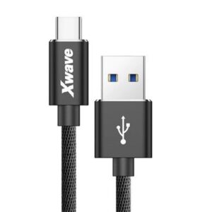 Xwave kabl USB Type C 3A ALU pleteni 2m  Crni