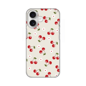 Torbica Silikonska Print za iPhone 16 6.1 Cherry and Flowers