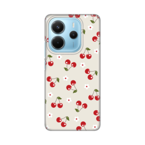 Torbica Silikonska Print za Xiaomi Redmi Note 14 4G Cherry and Flowers