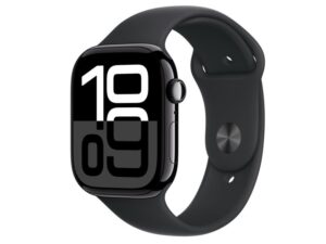 APPLE Watch S10 GPS 46mm Jet Black Alu Case with Black Sport Band – S/M (mwwp3qv/a)