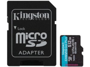 KINGSTON Memorijska kartica U3 V30 microSDXC 512GB Canvas Go Plus 200MB/s A2 + adapter SDCG4/512GB