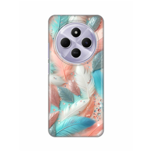 Torbica Silikonska Print za Xiaomi Redmi 14C/Redmi A4 Pastel Feathers