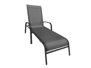 MAKAO Ležaljka metalna 200x67x44 cm siva TT 710030