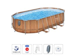 BESTWAY Steel Pro MAX ovalni bazen 6.10 x 3.66 x 1.22m sa masažerom i pumpom