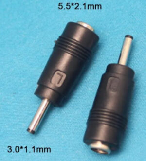 NPC-5.2×2.5mm 3.0×1.1mm DC to DC 20V Connector Black (L)