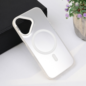 Torbica Magsafe Clear za iPhone 16 6.1 srebrna