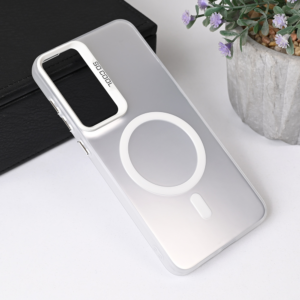 Torbica Magsafe Clear za Samsung S936B Galaxy S25 Plus srebrna