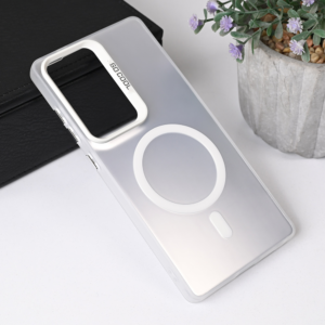 Torbica Magsafe Clear za Samsung S938B Galaxy S25 Ultra srebrna 19