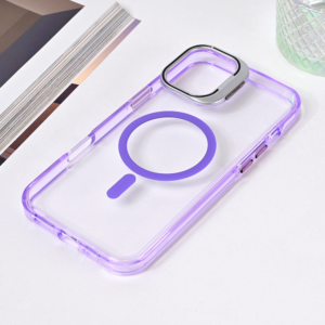 Torbica Magsafe transparent za iPhone 16 Plus 6.7 ljubicasta