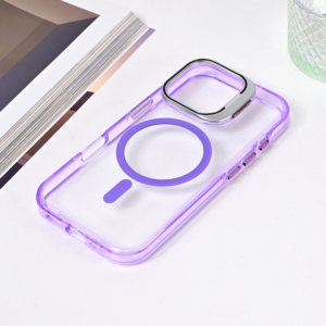 Torbica Magsafe transparent za iPhone 16 Pro 6.3 ljubicasta 19