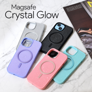 Torbica Magsafe Crystal Glow za iPhone 16 Pro Max 6.9 srebrna