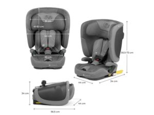KINDERKRAFT KINDERKRAFT AUTOSEDISTE FIX2GO I-SIZE 76-150CM GREY