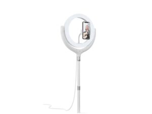 DEVIA Ring light sa stalakom, LED, 12”, 10W, 30x70cm, Beli